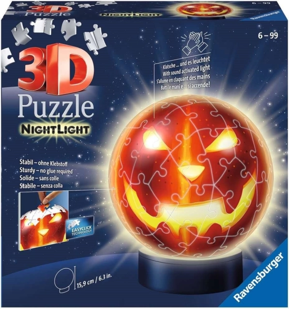 Ravensburger 3D lyser op græskarhoved 74 stykker