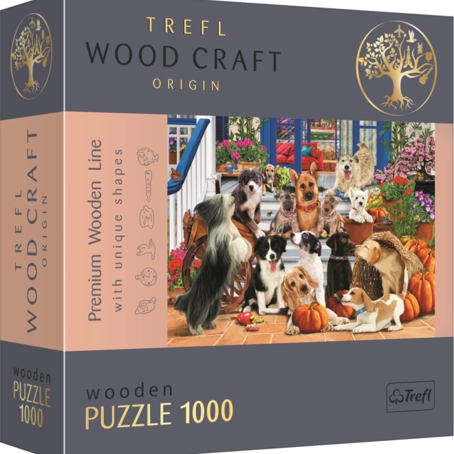 Træpuslespil TREFL Wood Craft Origin Hundevenskab 1000 brikker