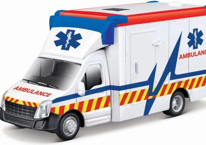 Ambulance med båre Bburago 1:43