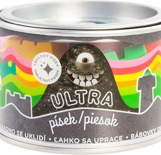 Ultra sand med glimmer 200 g – sort