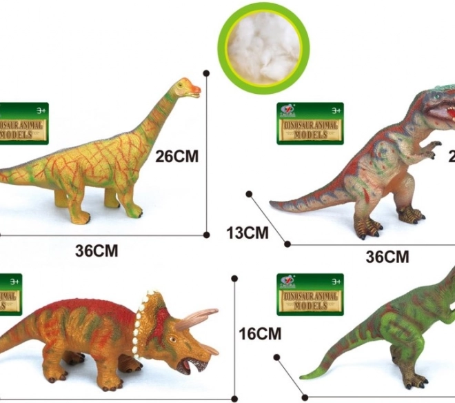 Interaktiv dinosaur 36 cm - 4 typer