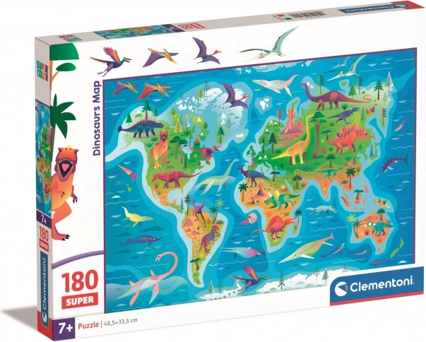 Clementoni puslespil dinosaurkort 180 brikker