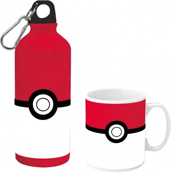 Sæt med krus og flaske med POKÉMON Poké Ball-motiv