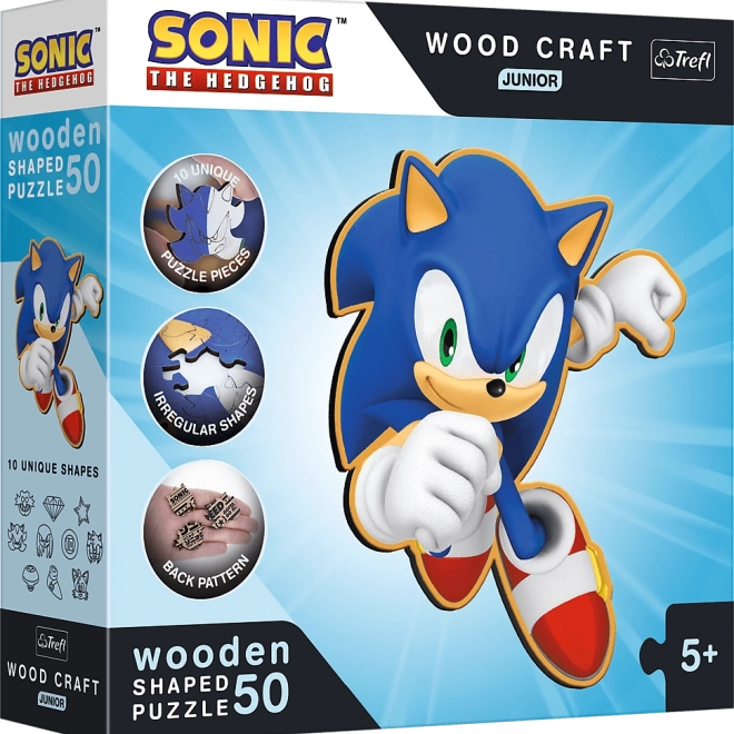 Træpuslespil Sonic 50 brikker
