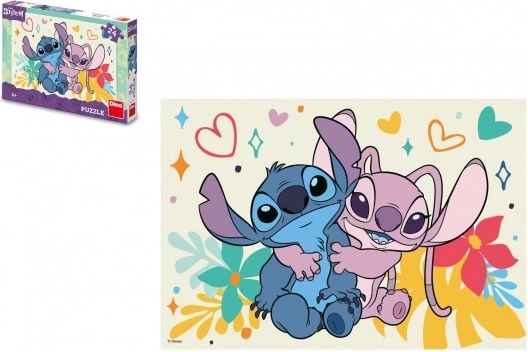 Dino puslespil Stitch og Angel 24 brikker