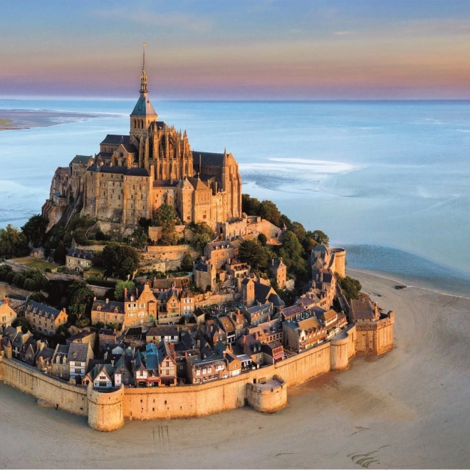 Mont Saint Michel puslespil fra luften 1000 brikker