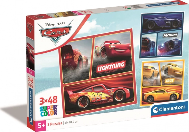 Puslespil 3x48 brikker Disney Biler