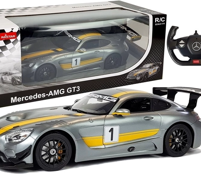 R/C bil Mercedes-AMG GT3 Rastar 1:14 grå fjernstyret