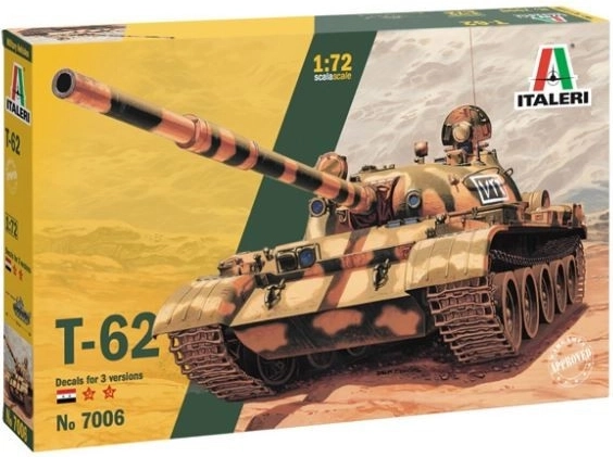 Plastikmodel af T-62 kampvogn 1:72 Italeri