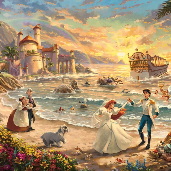 Puslespil Disney: Den Lille Havfrue - Fejring af kærlighed 1000 brikker