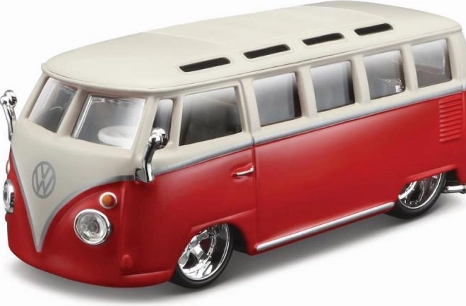 Bburago plus Volkswagen Van Samba rød