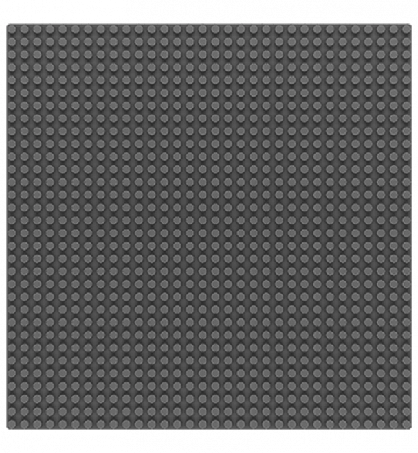 SLUBAN baseplade 32×32, grå (kompatibel med LEGO)