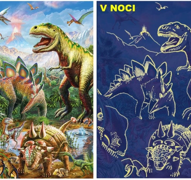 Lysende puslespil dinosaurernes verden 100 XL brikker