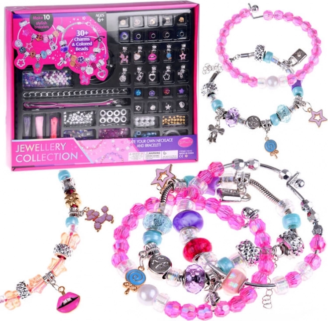 Sæt til fremstilling af armbånd med perler og charms