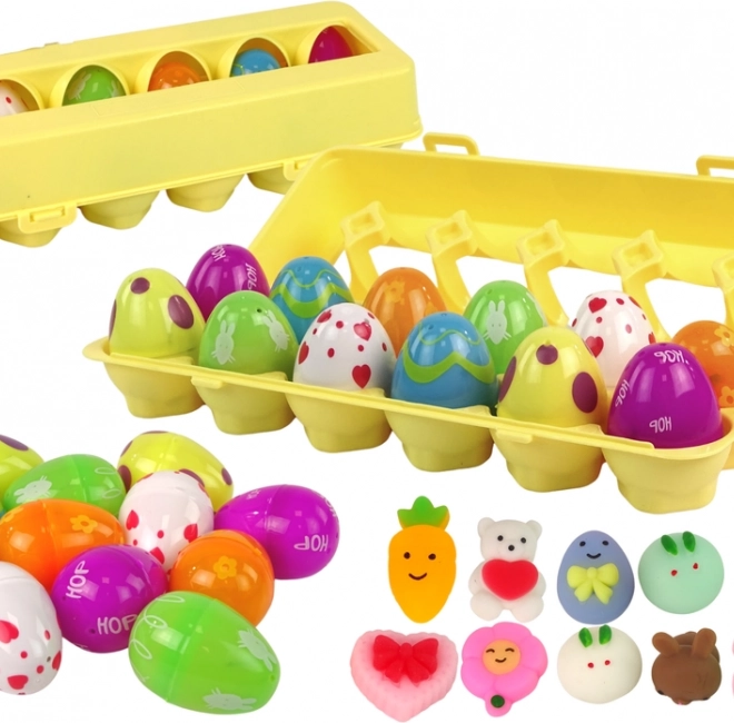 Påske squishy æg – sæt med 12 stk.