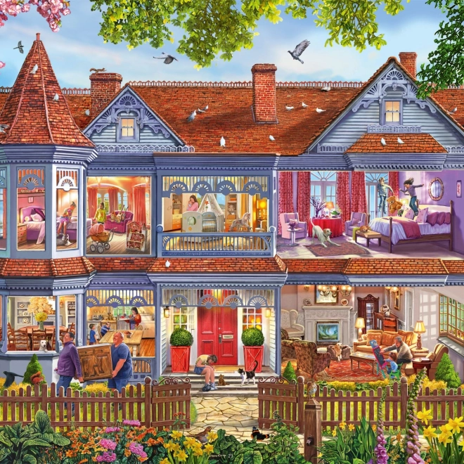 Forårs Hus puslespil 1000 stukker