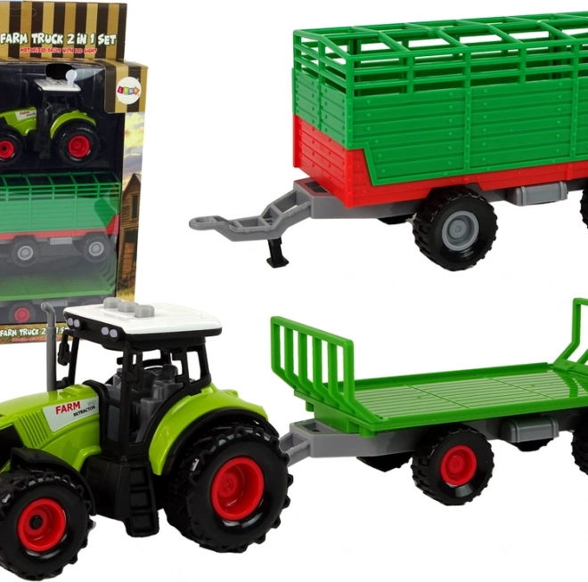 Traktor med anhænger Gård