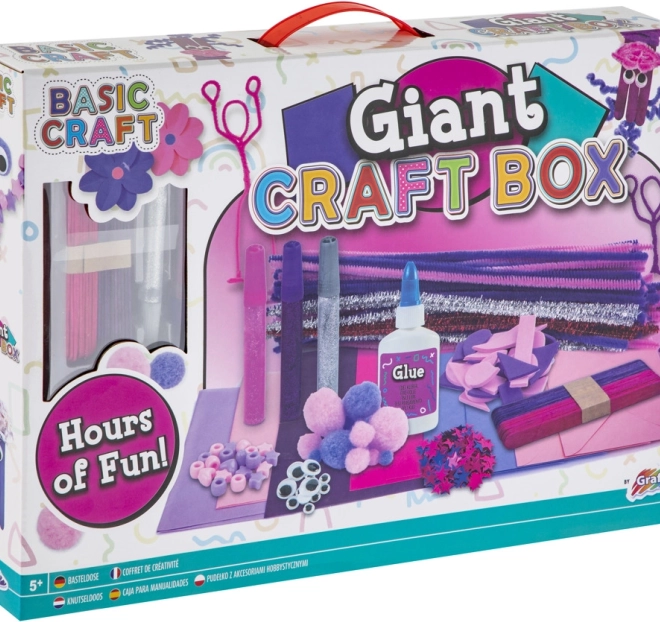 Basic Craft stor lyserød kreativ boks