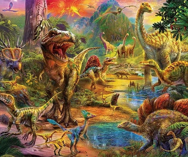 Puslespil Dinosaurterritorium 1000 brikker