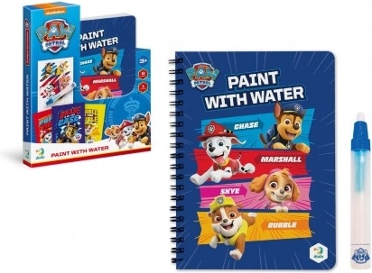Magisk vandmaling PAW PATROL – malebog med blok 12 × 16 cm og pensel, 8 ark