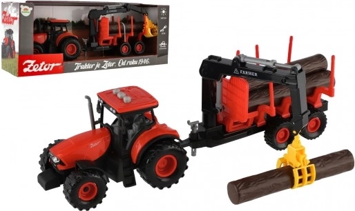 Traktor Zetor med trailer og læssearm