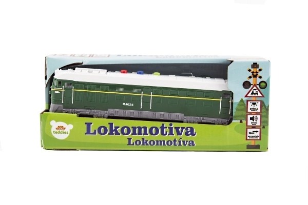Plastlokomotiv med lys- og lydeffekter