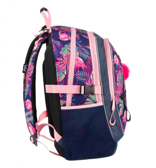 BAAGL Skole rygsæk Flamingo