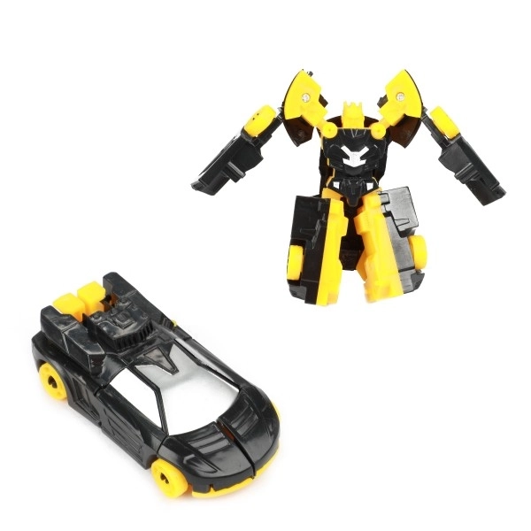 Transformer bil/robot plast 10cm mix farver i plastæske 5x10,5cm