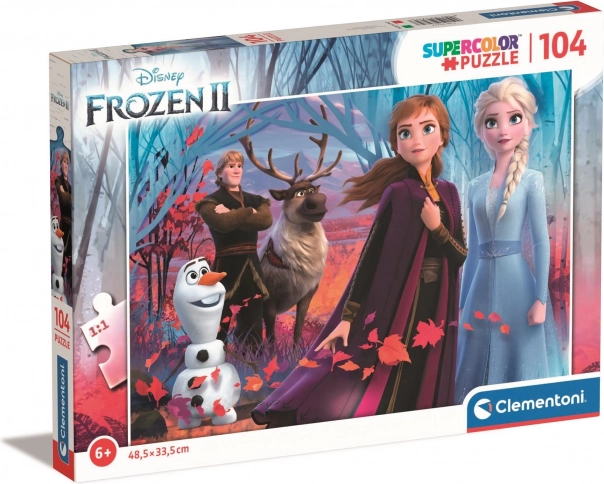 Puslespil 104 brikker CLEMENTONI FROST 2 – super color