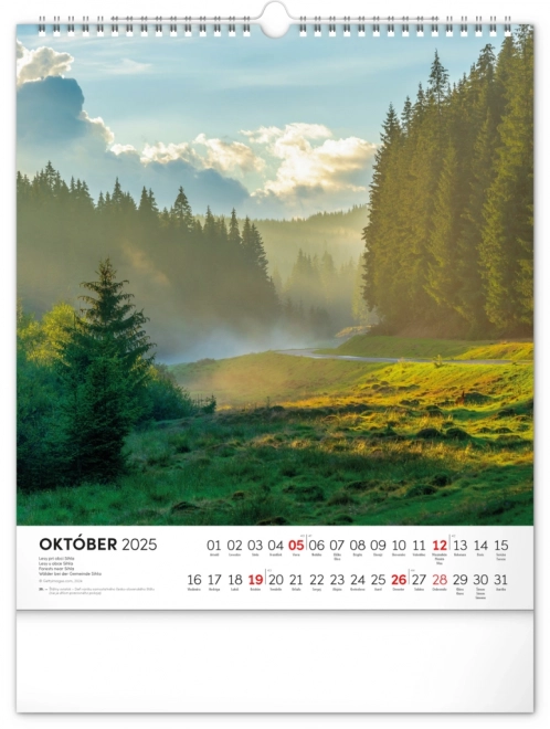 NOTIQUE Vægkalender Smukke Slovakiet 2025, 30 x 34 cm