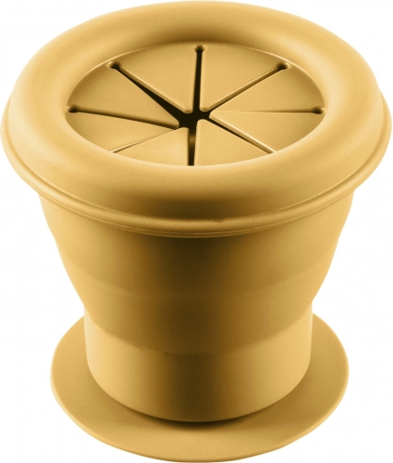 Silikoneskål til snacks med sugekop, Mustard Yellow