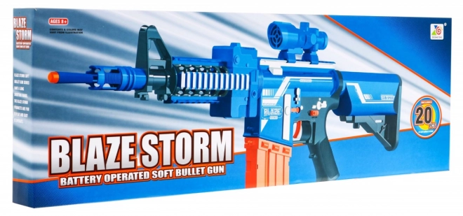 Automatisk børnegevær 8+ Blaze Storm 20 lange skumkugler + sigte