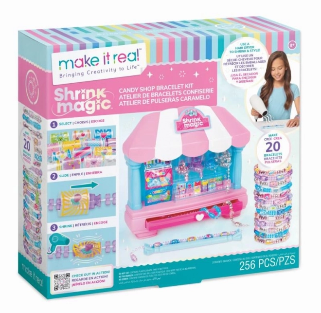 Sæt til fremstilling af armbånd Shrink Magic Candy Shop