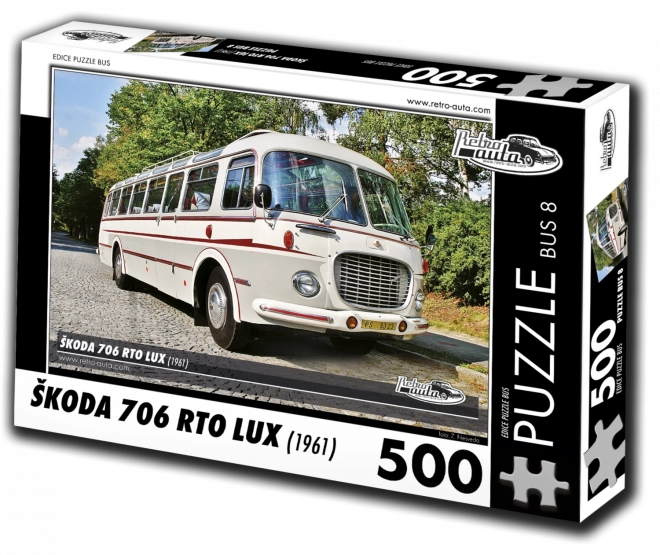 Puslespil Retro-biler Škoda 706 RTO LUX – bus, 500 brikker