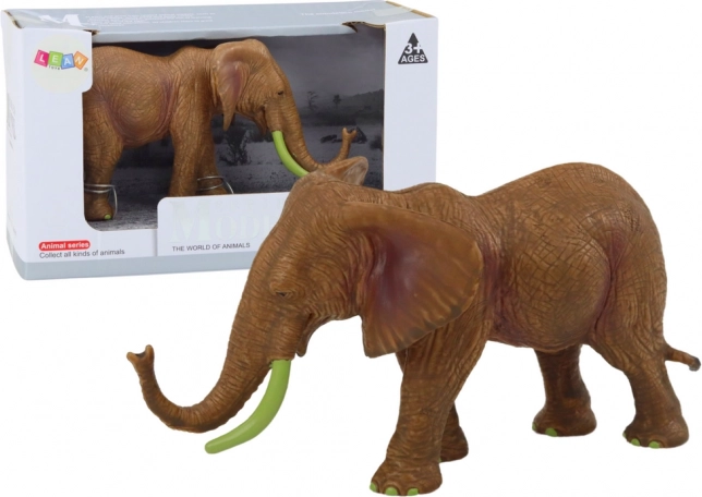 Samlingsfigur af afrikansk elefant, brun