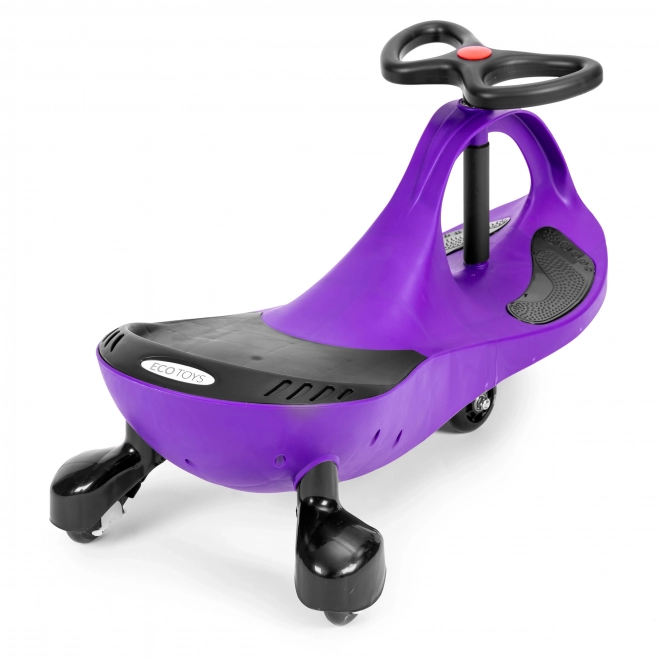 Kørende legetøjsbil med LED hjul lilla ECOTOYS