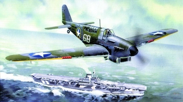 Model Fairey Fulmar MK.I/MK.II 17x19,6cm i kassen 25x14,5x4,5cm