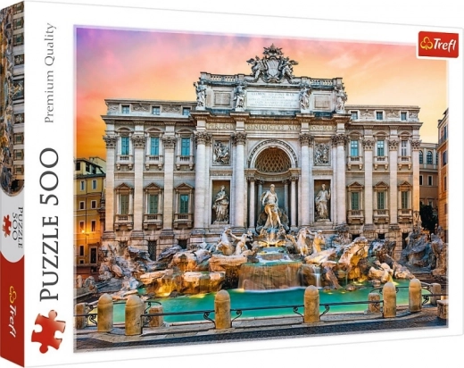 Puslespil 500 brikker Fontana di Trevi, Rom Trefl