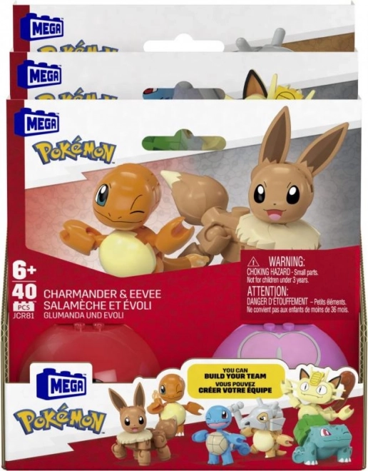 Konstruktionssæt Pokémon Poké Ball Charmander og Eevee