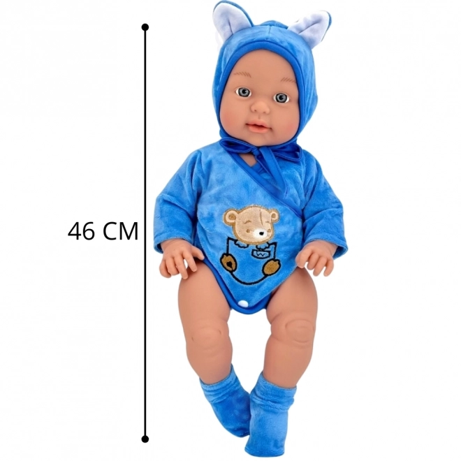 Woopie kongelig dukke baby i bjørnedragt 46 cm
