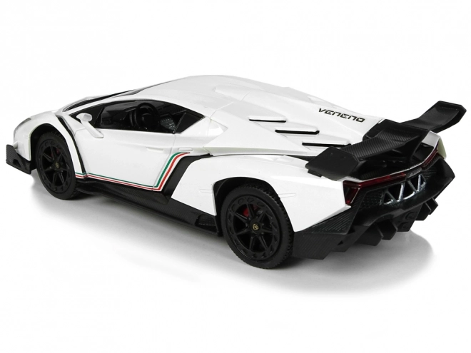 Fjernstyret Lamborghini Veneno Hvid 2.4G Fjernstyring Rat Lydlys