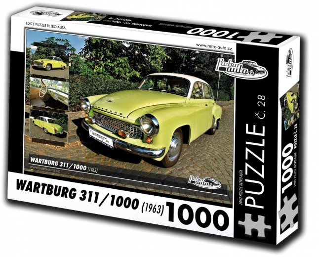 Puslespil RETRO-BILER Wartburg 311 (1963) 1000 brikker