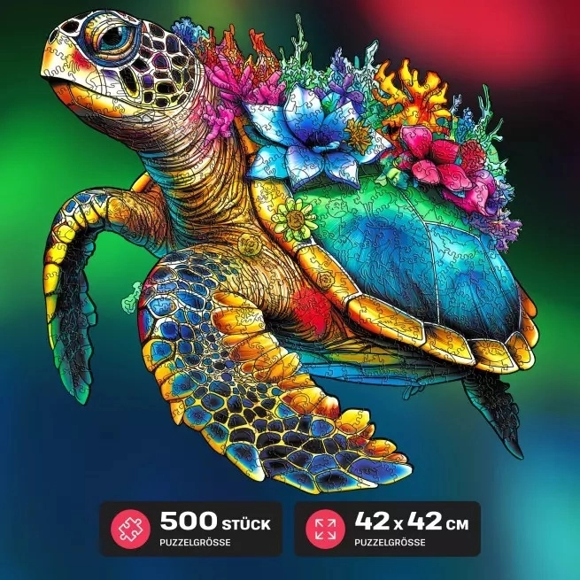 Træpuslespil Skildpadde 500 brikker EscapeWelt