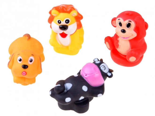 Gummi dyr på flydende puslespil