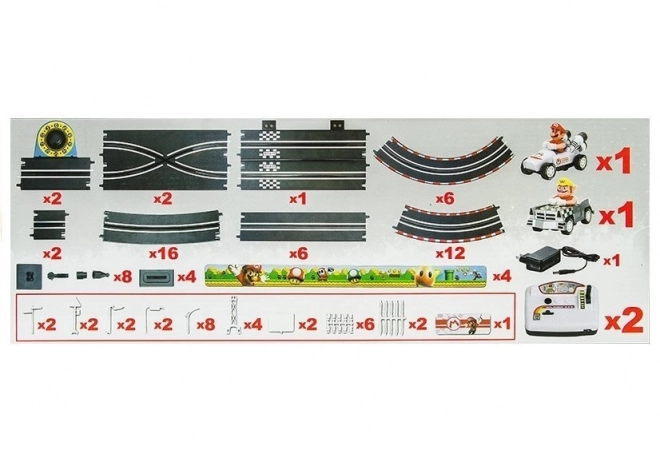 Elektrisk bilbane med 2 biler Mario RC