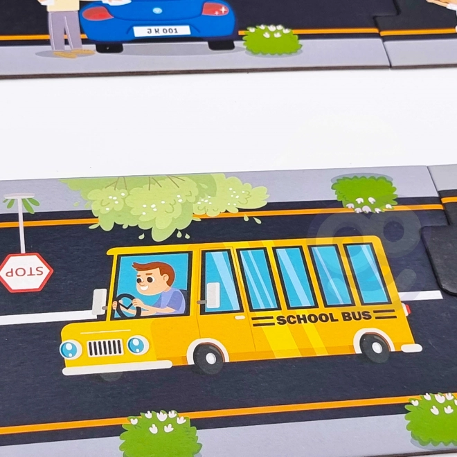 Tooky Toy Autovej Puslespil