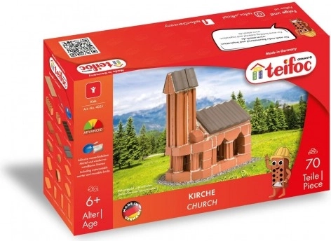 Byggesæt Teifoc Kirke til børn fra 6 år, 70 stk.