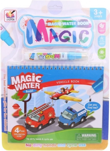 magisk malebog – transportmidler 31 × 23 cm