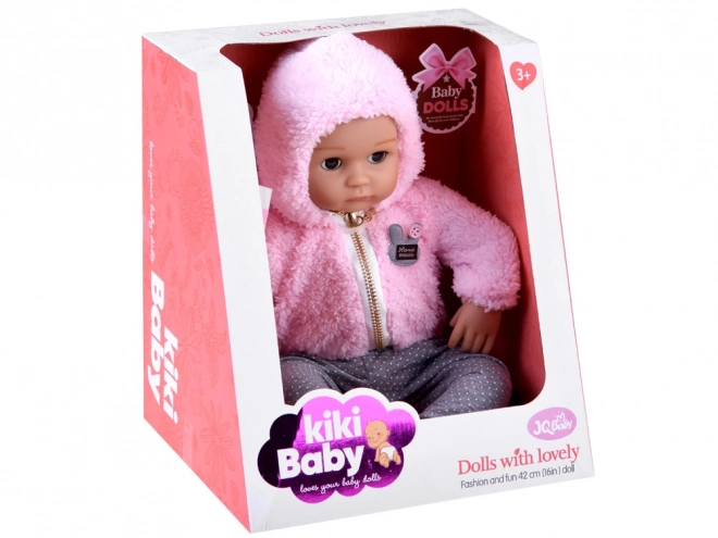 Blød gummidukke baby 43 cm