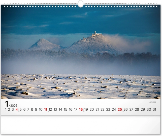 Vægkalender Panoramata Tjekkiet 2026
